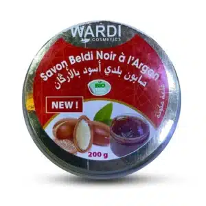 Savon noir beldi à l’argan 200g – Wardi Cosmetics